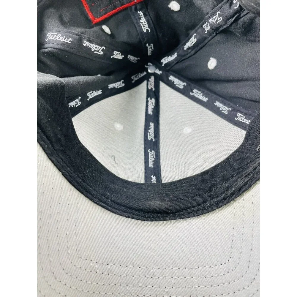 Titleist FJ Pro V1 Logo Golf Baseball Cap Hat Adjustable Black White Embroidered - Picture 7 of 12